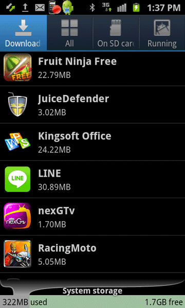 Tap on Line app in the list Tap on Line app in the list