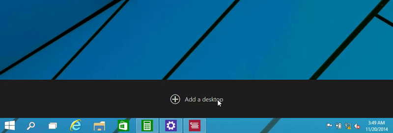 Add a new virtual desktop in Windows 10