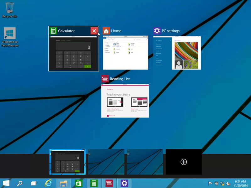 switch between apps or close apps using Task view in Windows 10