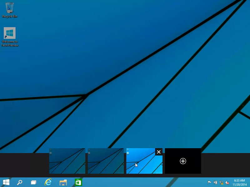 Virtual desktops in Windows 10