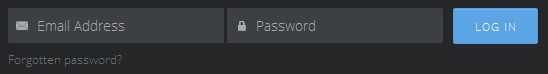 Forgotten password link in the Ghost's log in page