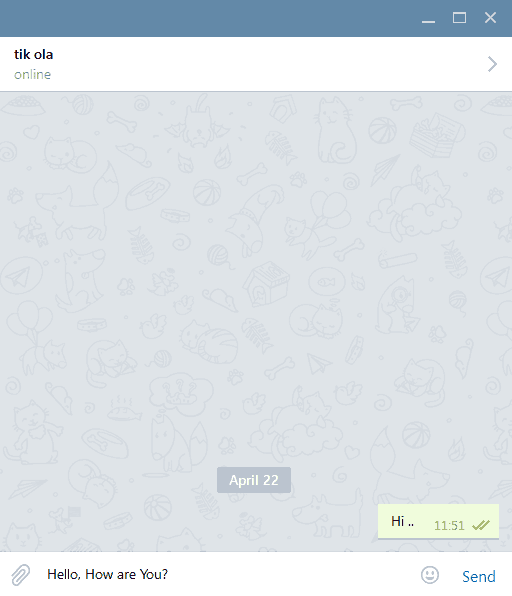 Send message using Telegram in Windows