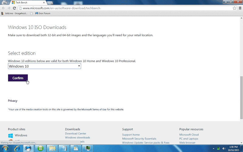 Select Windows 10 Edition