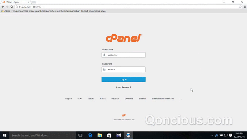 cPanel Login cPanel Login