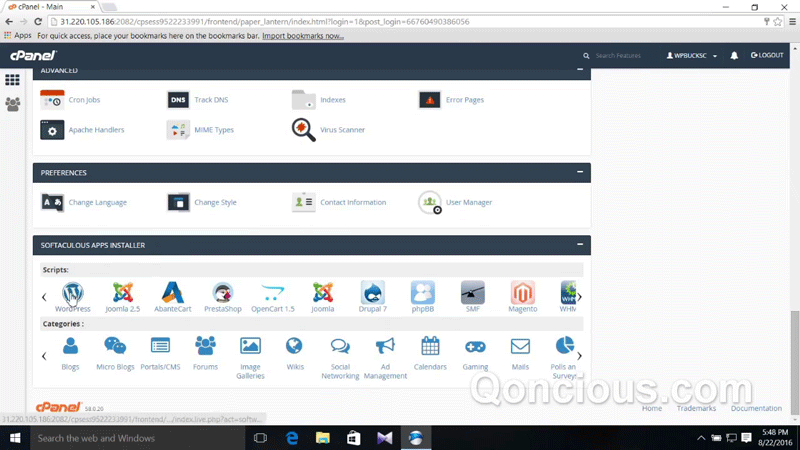 Locate Softaculous and WordPress Locate Softaculous and WordPress