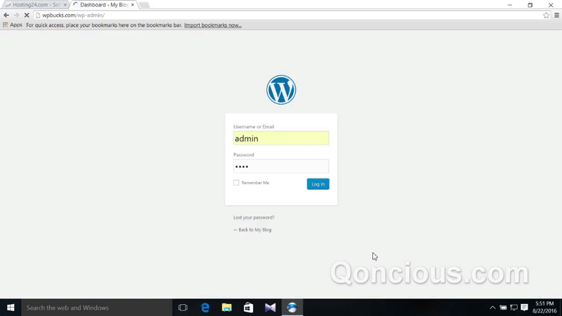 WordPress Admin Login Dashboard WordPress Admin Login Dashboard